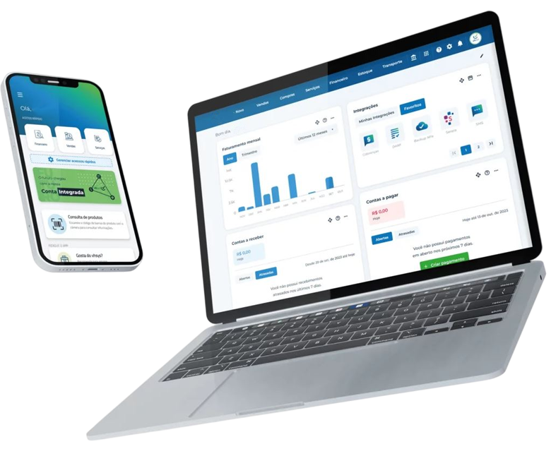 PDV, balcão, gourmet, OS, força de vendas, financeiro, boleto, pbms, classificação fiscal, dashboard, multifiliais e mais!